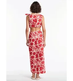 Sir the Label Cinta Knot Midi Dress Valentina Print Size 10 for rent on The Volte - image 4