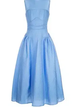 Rachel Gilbert Sophia Midi Dress Blue Size 2 / AU 10 for rent on The Volte - image 2