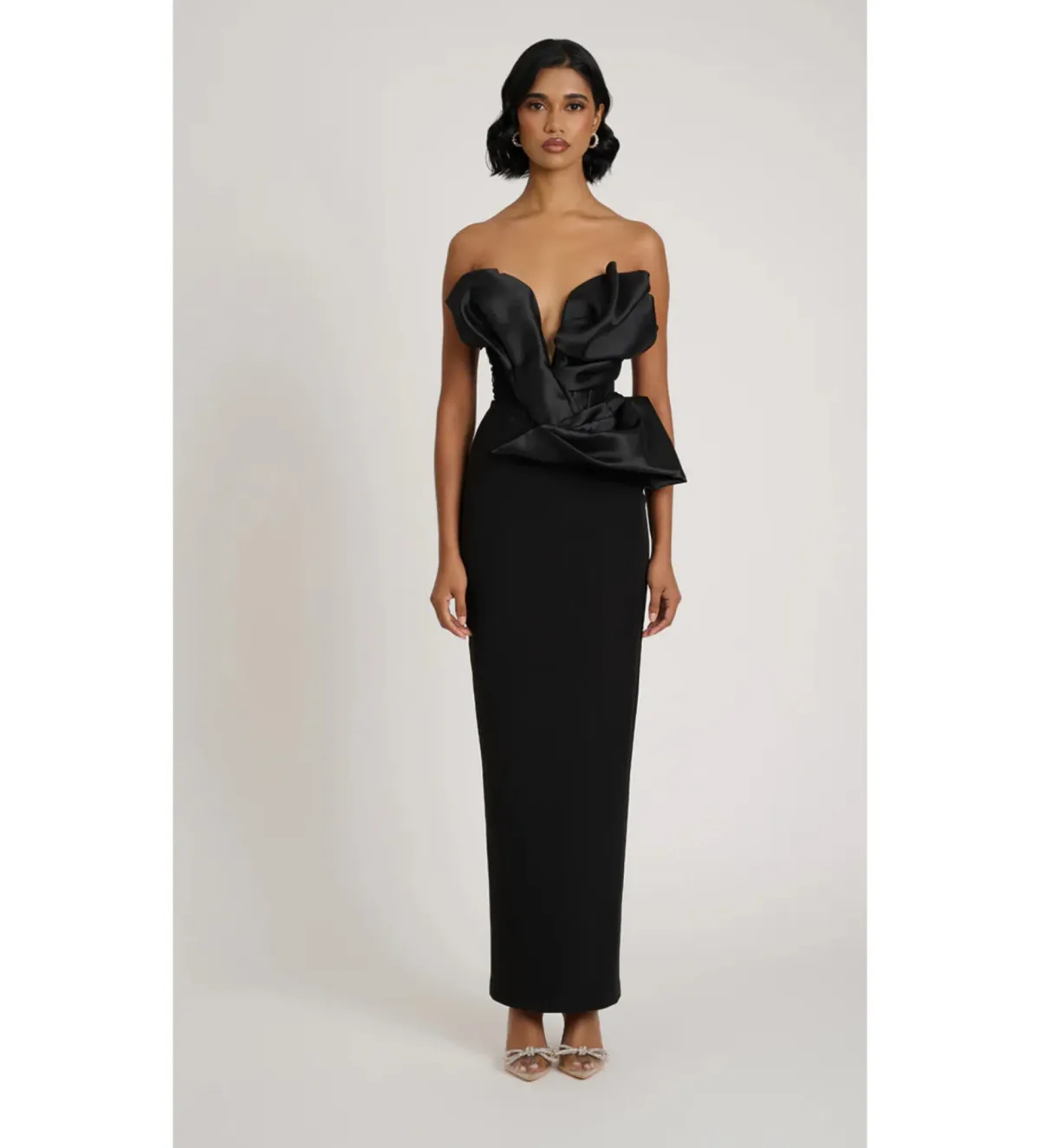 Eliya The Label Auri Gown Black Size 12 for rent on The Volte - main image