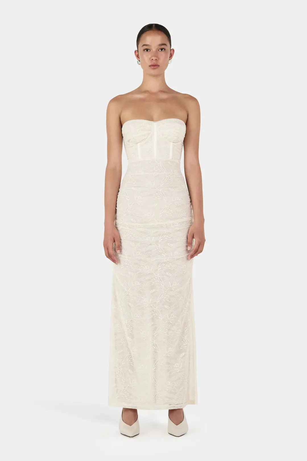 Hansel and Gretel Campari Lace Dress in Cream Size AU6 for rent on The Volte - main image