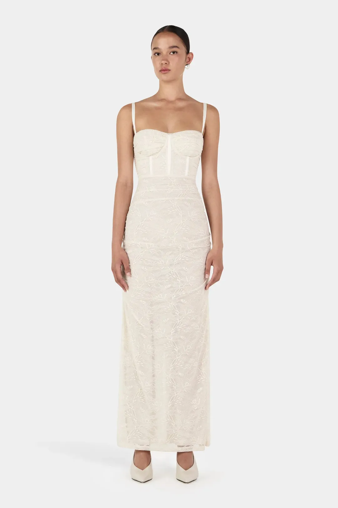 Hansel and Gretel Campari Lace Dress in Cream Size AU6 for rent on The Volte - main image