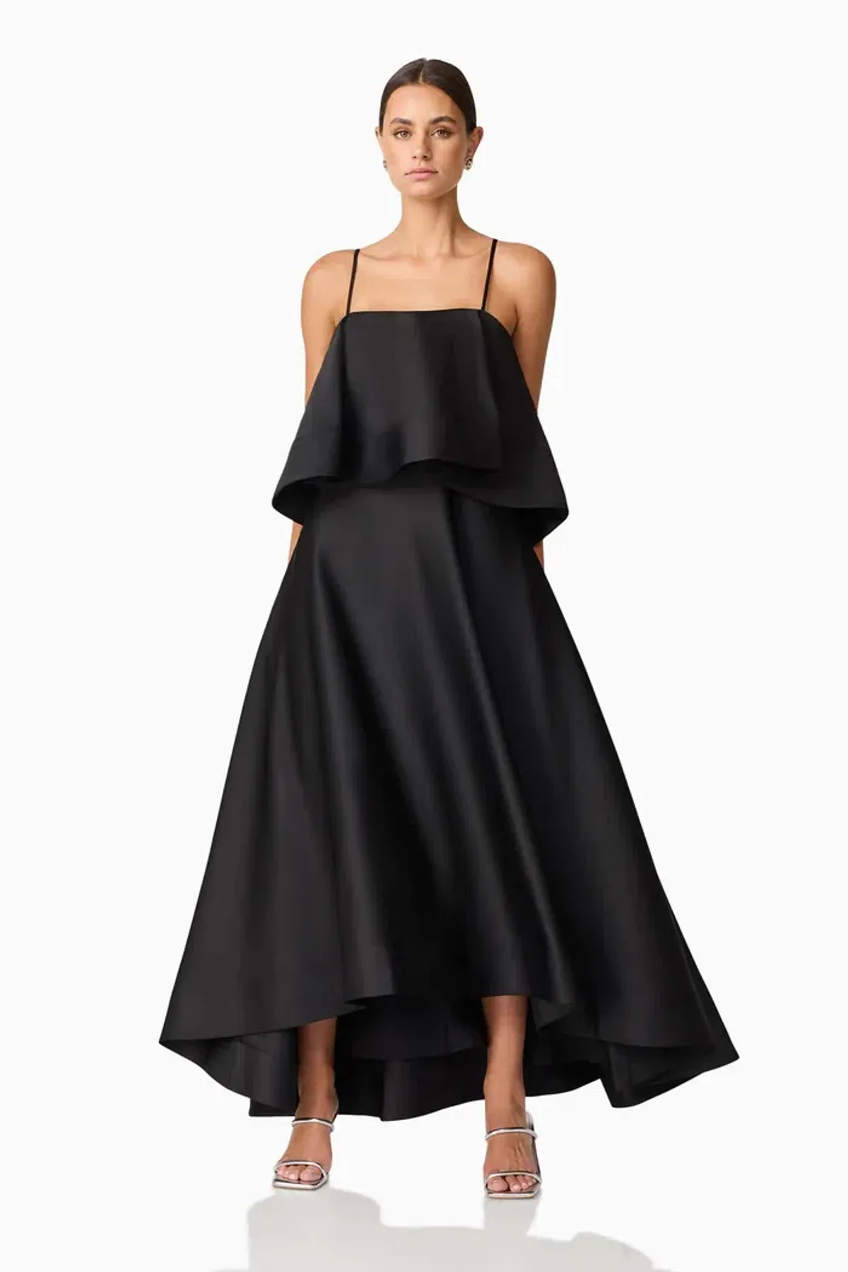 Elliat Reyna Tiered Maxi Dress in Black Size XS/AU 6 for rent on The Volte - main image