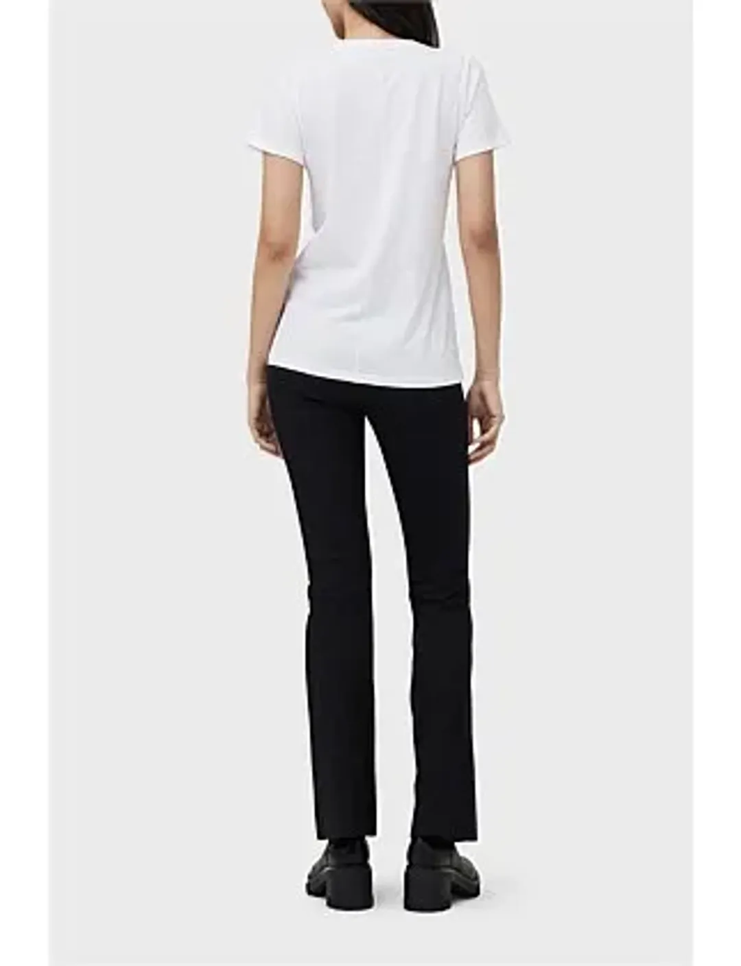Rag & Bone The Slub Vee Neck T-Shirt White XS/AU 6 for rent on The Volte - main image