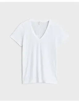 Rag & Bone The Slub Vee Neck T-Shirt White XS/AU 6 for rent on The Volte - image 3