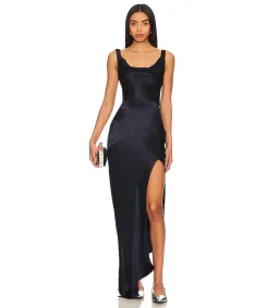 Bec & Bridge Moon Dance Cowl Dress in Navy Blue Size AU8 for rent on The Volte - image 1