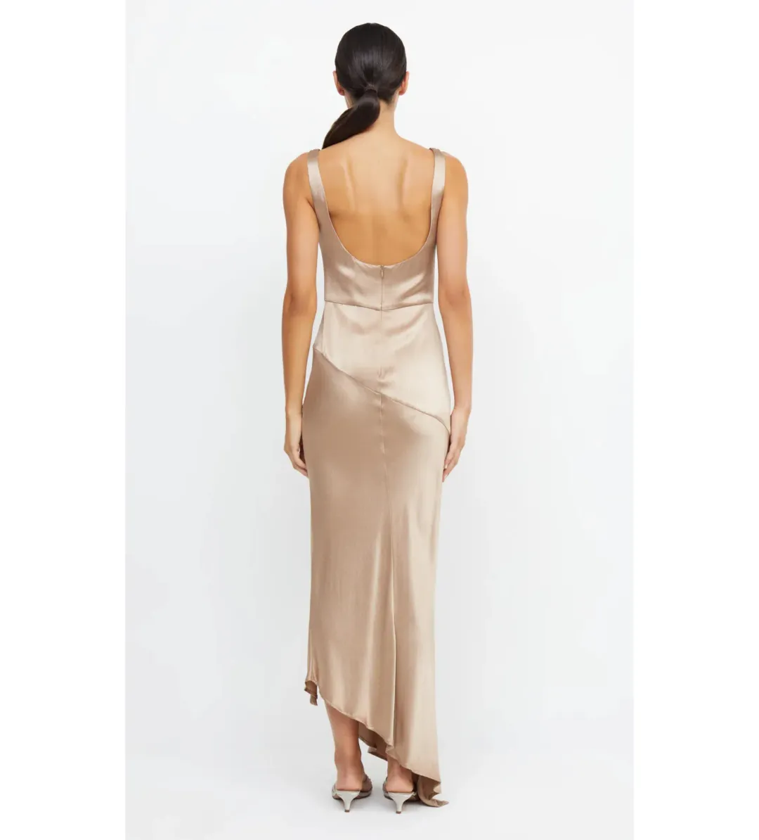 Bec & Bridge Moon Dance Cowl Maxi Dress in Golden Size AU8 for rent on The Volte - main image