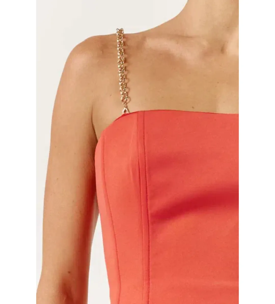 She is Olla Marcelle Maxi Dress in Tangerine Size M/AU 10 for rent on The Volte - main image