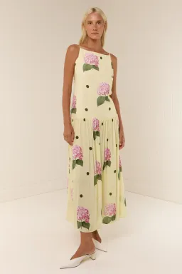 Palm Noosa Dropped Waist Bianca Dress Floral Size 8  for rent on The Volte - image 1