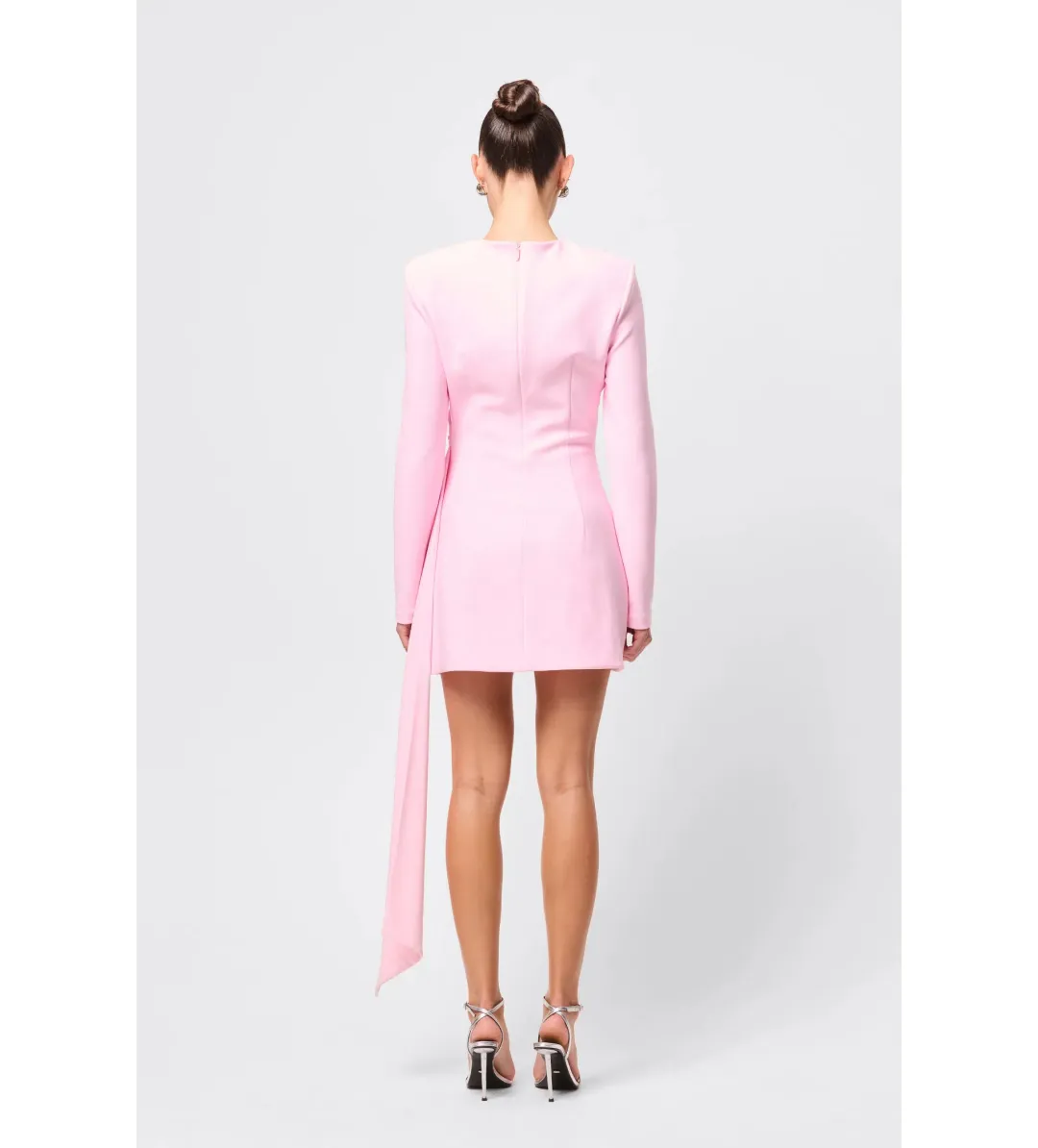 Mossman Sense of Mystery Draped Mini Dress Pink Size 12 for rent on The Volte - main image