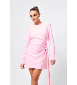 Mossman Sense of Mystery Draped Mini Dress Pink Size 12 for rent on The Volte - image 4