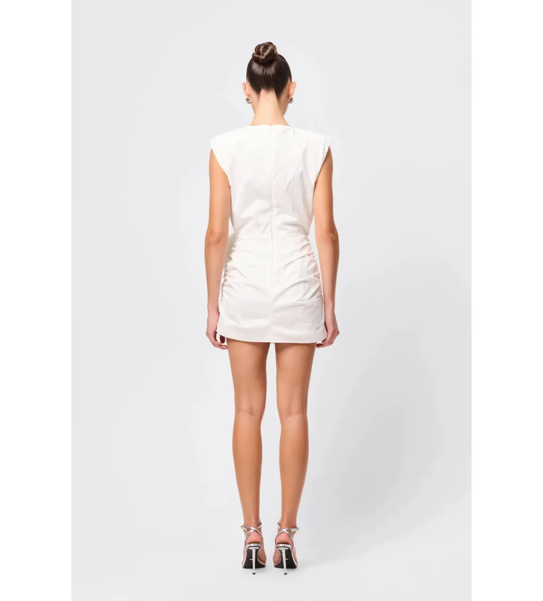 Mossman Wrapped In You Mini Dress in White Size AU12 for rent on The Volte - main image