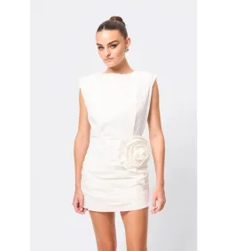 Mossman Wrapped In You Mini Dress in White Size AU12 for rent on The Volte - image 3