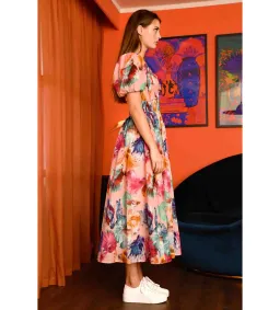 Coop Fish Out Of Water Sweet Hearts Content Midi Dress in Peach Size 16 for rent on The Volte - image 2