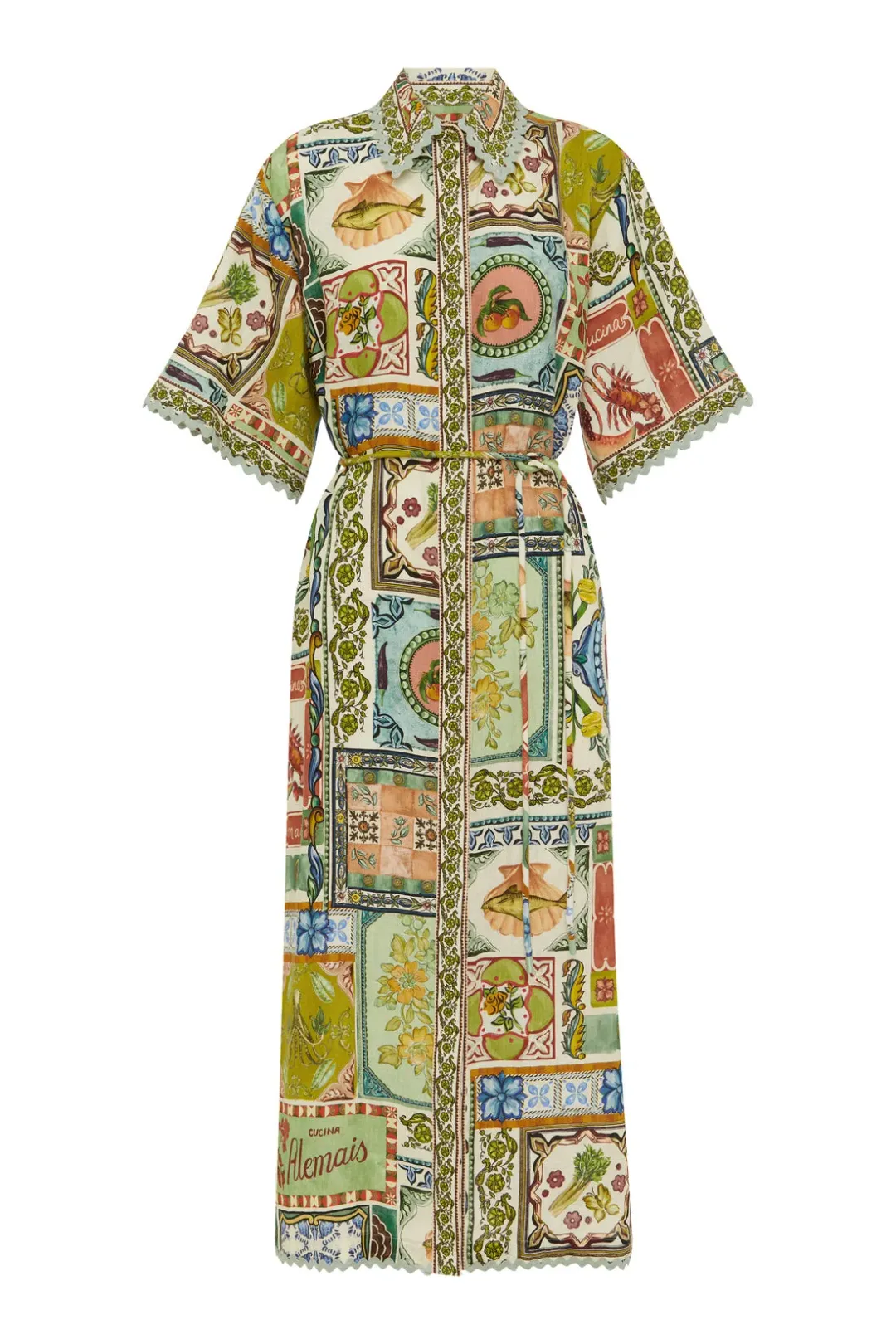 Alemais Tommasina Shirtdress Multi Size 14 for rent on The Volte - main image