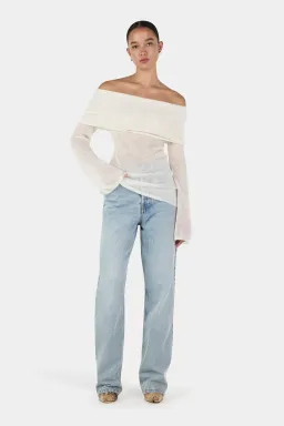 Hansen and Gretel Tozzi Knit Top Ivory Size 6 for rent on The Volte - image 1