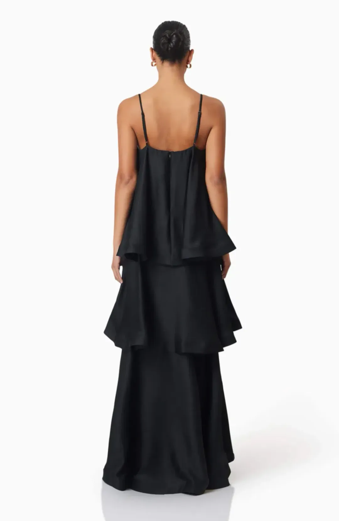 Elliatt Tilly Tiered Maxi Dress in Black Size Small / AU 8 for rent on The Volte - main image