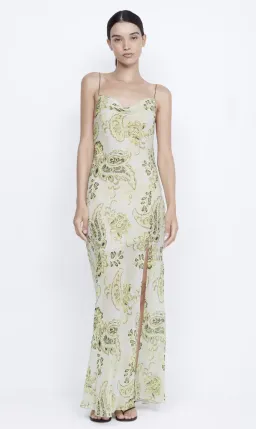 Bec & Bridge Lylou Maxi Dress in Lemon Paisley Size 8 for rent on The Volte - image 1