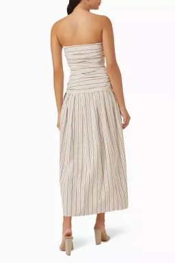 Anna Quan Isadora Strapless Maxi Dress Tobacco Stripe Size AU 8 for rent on The Volte - image 7