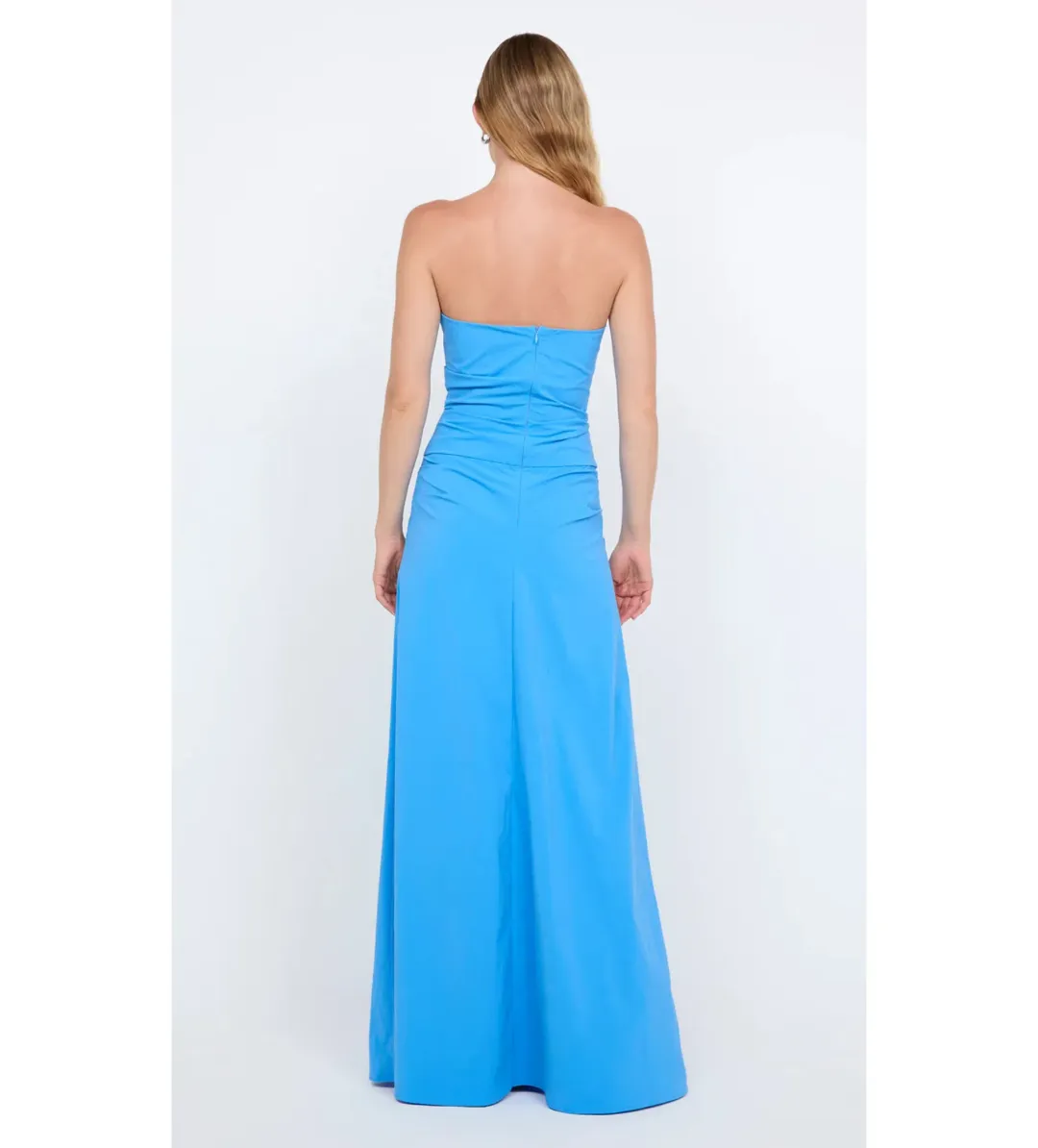 Bec & Bridge Angelina Strapless Maxi Dress Mid Blue Size AU 10 for rent on The Volte - main image