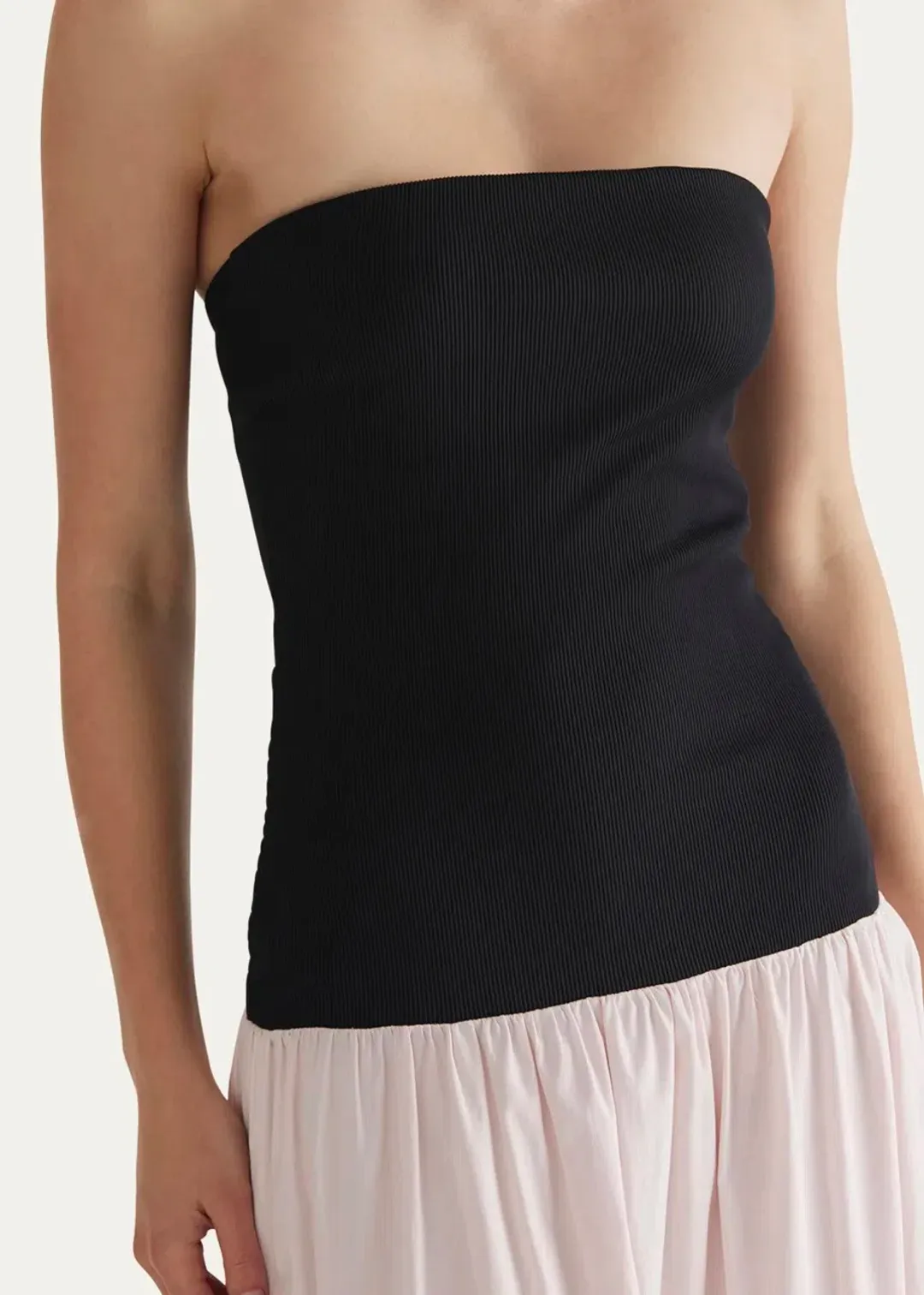 Anna Quan Amyra Strapless Midi Dress Peony Pink Size 6 for rent on The Volte - main image