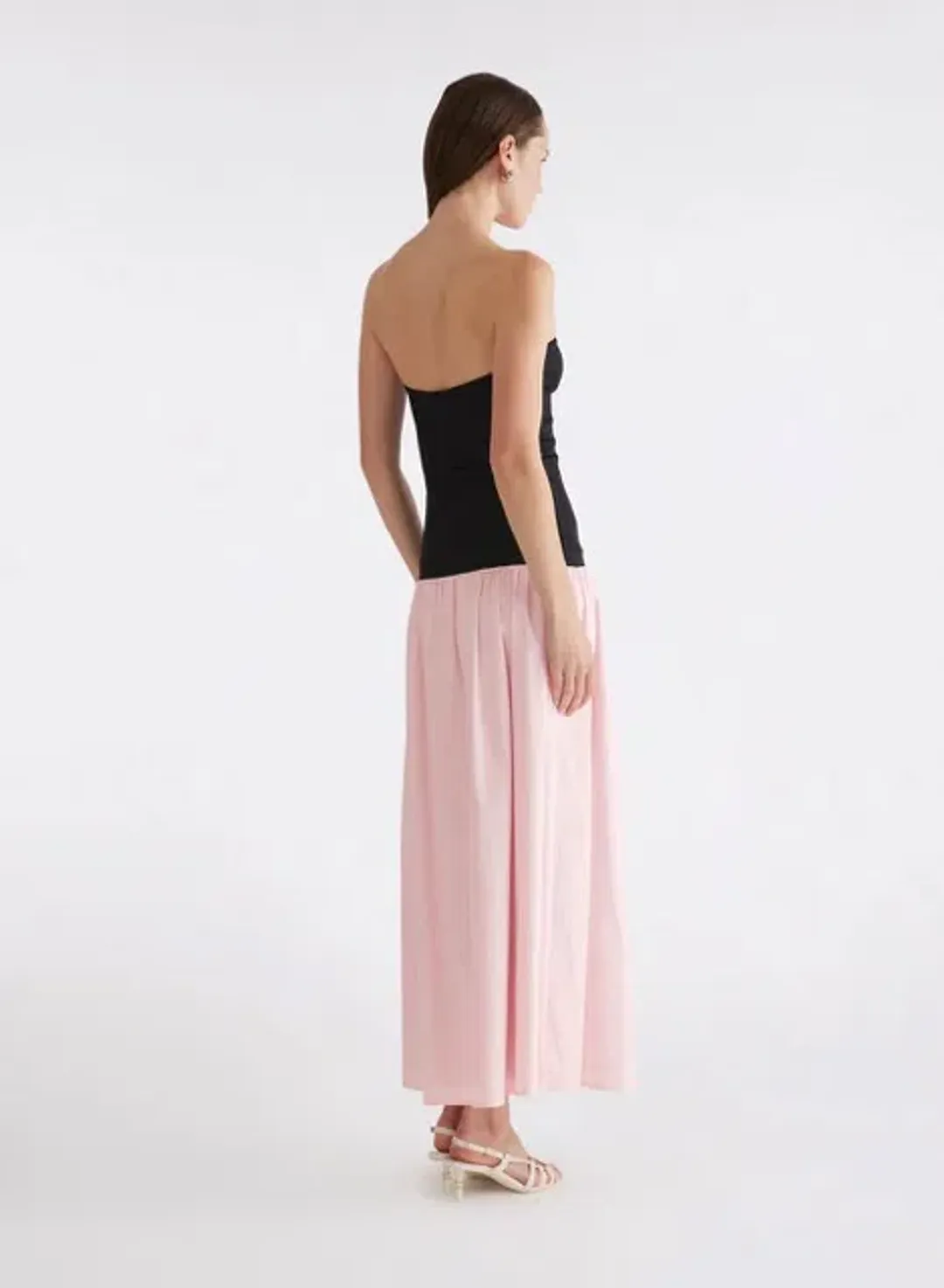 Anna Quan Amyra Strapless Midi Dress Peony Pink Size 6 for rent on The Volte - main image