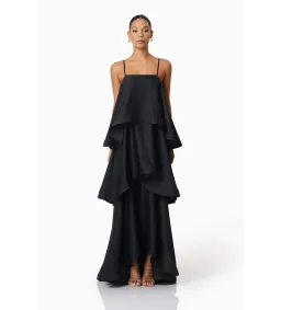 Elliatt Tilly Tiered Maxi Dress Black Size AU 14 for rent on The Volte - image 1