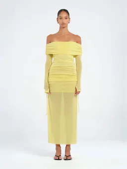 Benni Blaire Midi Dress Lemon Size 6 for rent on The Volte - image 1