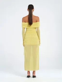 Benni Blaire Midi Dress Lemon Size 6 for rent on The Volte - image 2