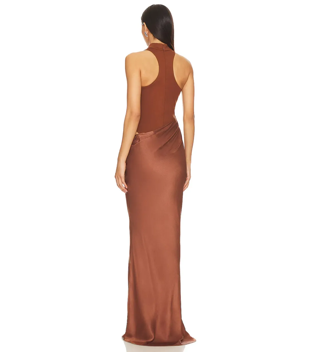 Camila Coelho Estrella Maxi Dress Nutshell Brown Size S / AU 8 for rent on The Volte - main image