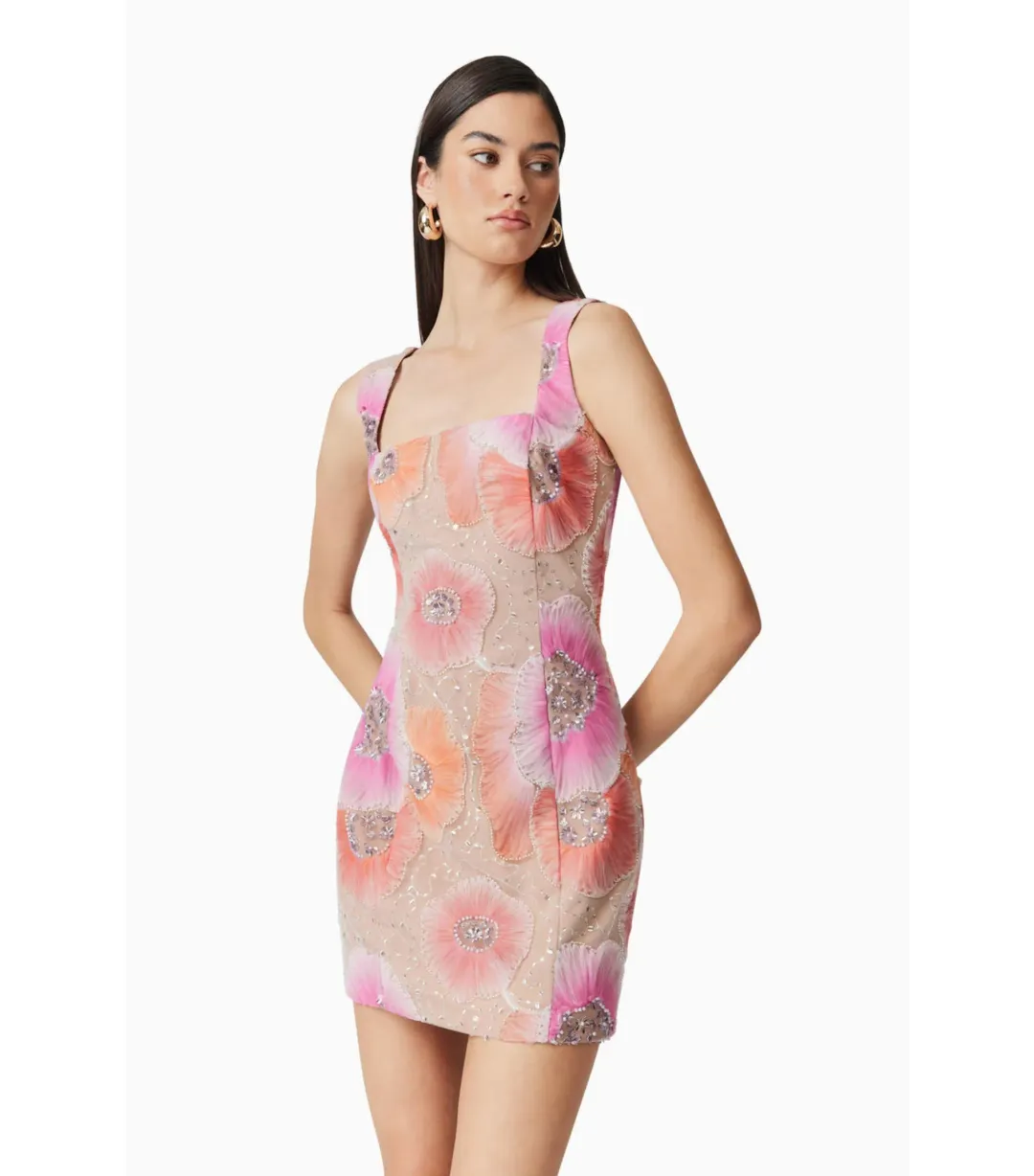 Elliatt Brittany Floral Mini Dress in Pink Size XL / AU 14 for rent on The Volte - main image