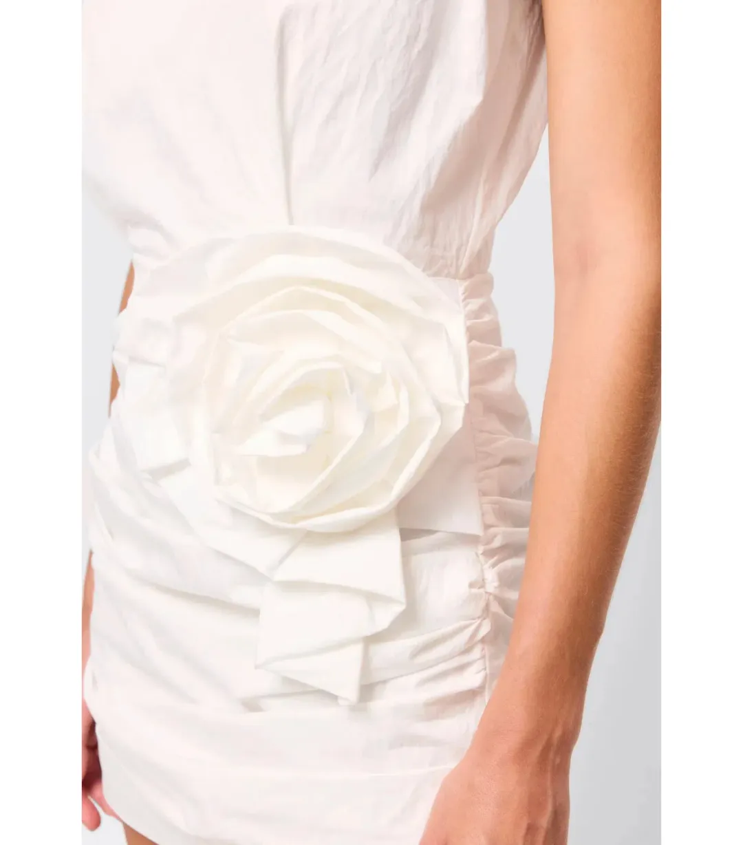 Mossman Wrapped In You Mini Dress White Size AU 8 for rent on The Volte - main image