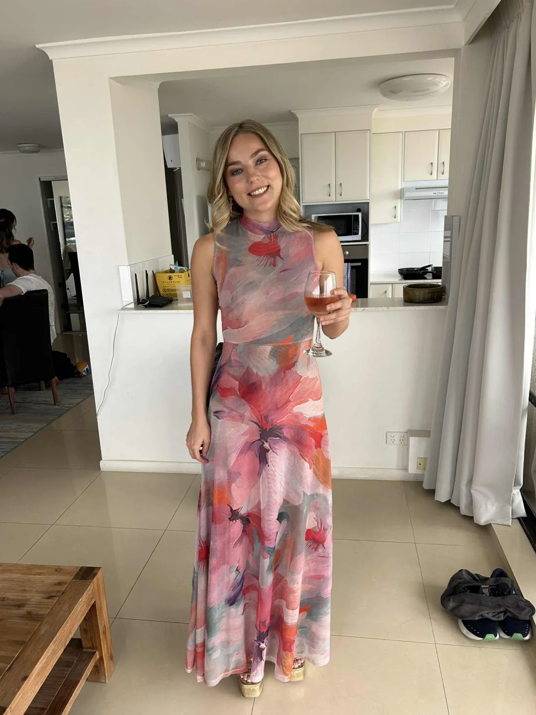 Kachel Lisa Maxi Dress Horizons Size AU 8 for rent on The Volte - main image