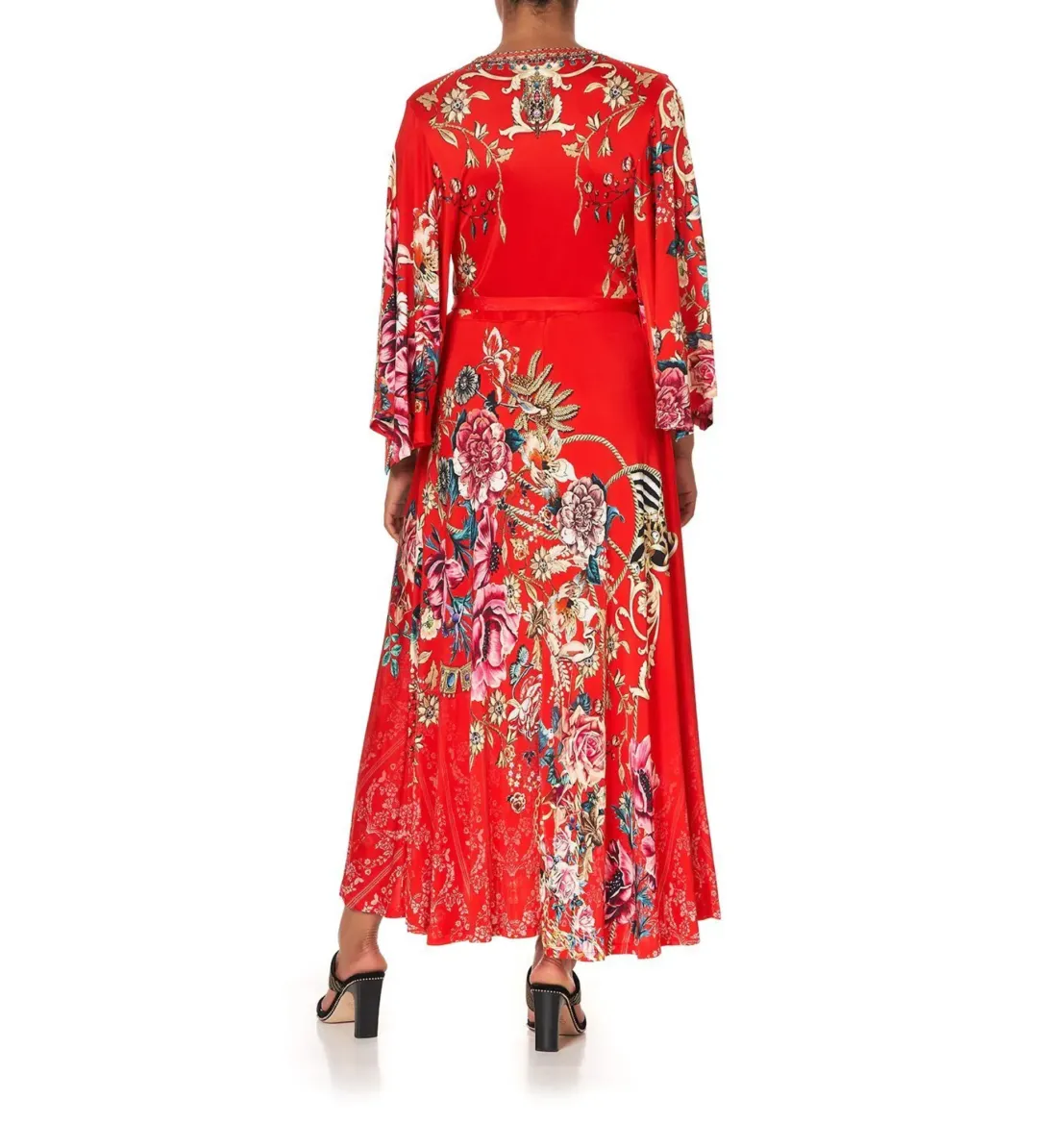 Camilla Jersey Wrap Midi Dress And The Queen in Wore Red Size M AU 12 for rent on The Volte - main image