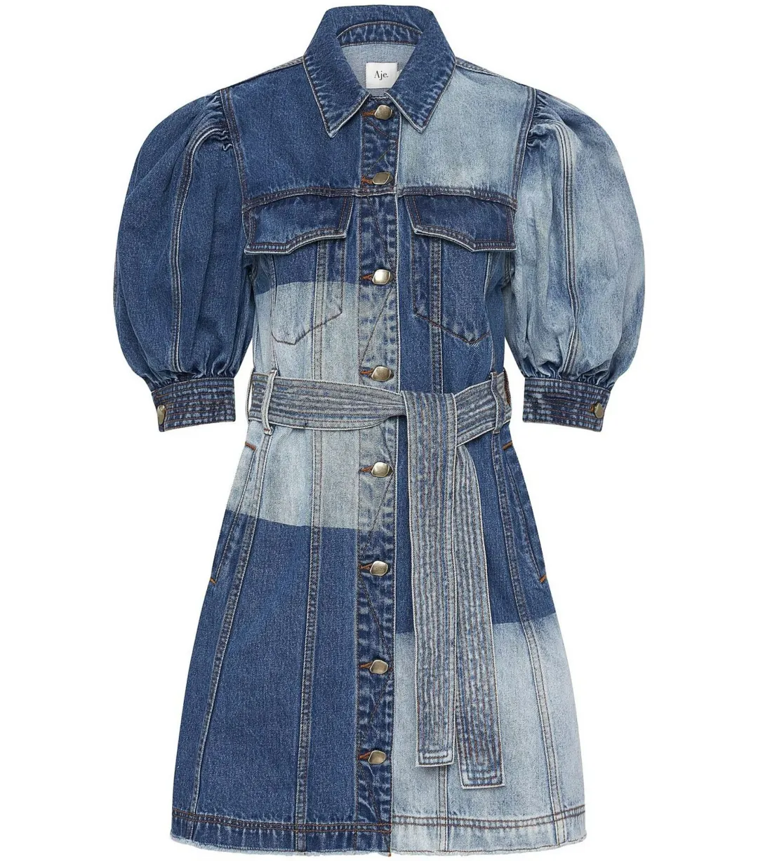 Aje Freecycle Denim Dress Multi Denim Wash Size AU 8 for rent on The Volte - main image