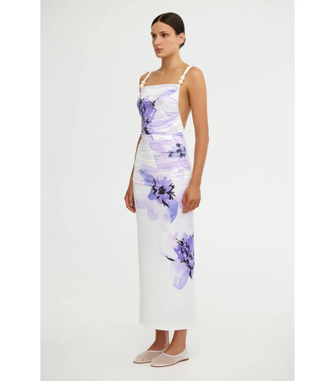 Significant Lena Midi Dress in Pearl Botanic Size AU 8 for rent on The Volte - main image