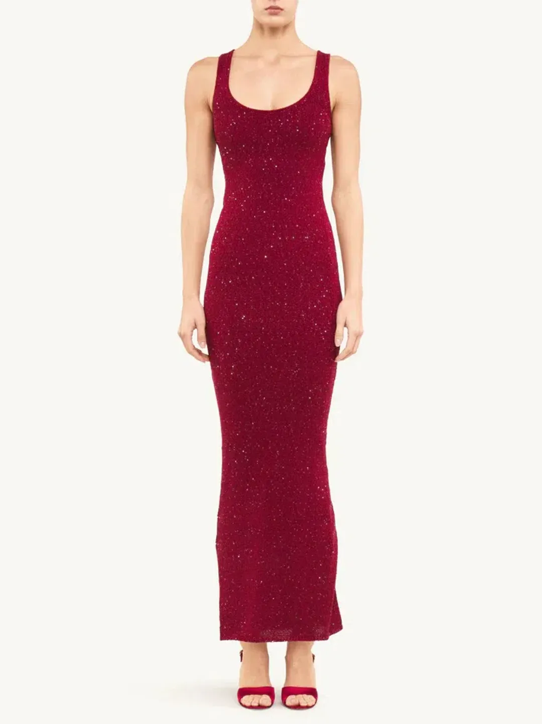 Asta Resort Ana Maxi Dress Wine Sequin Size L / AU 12 for rent on The Volte - main image