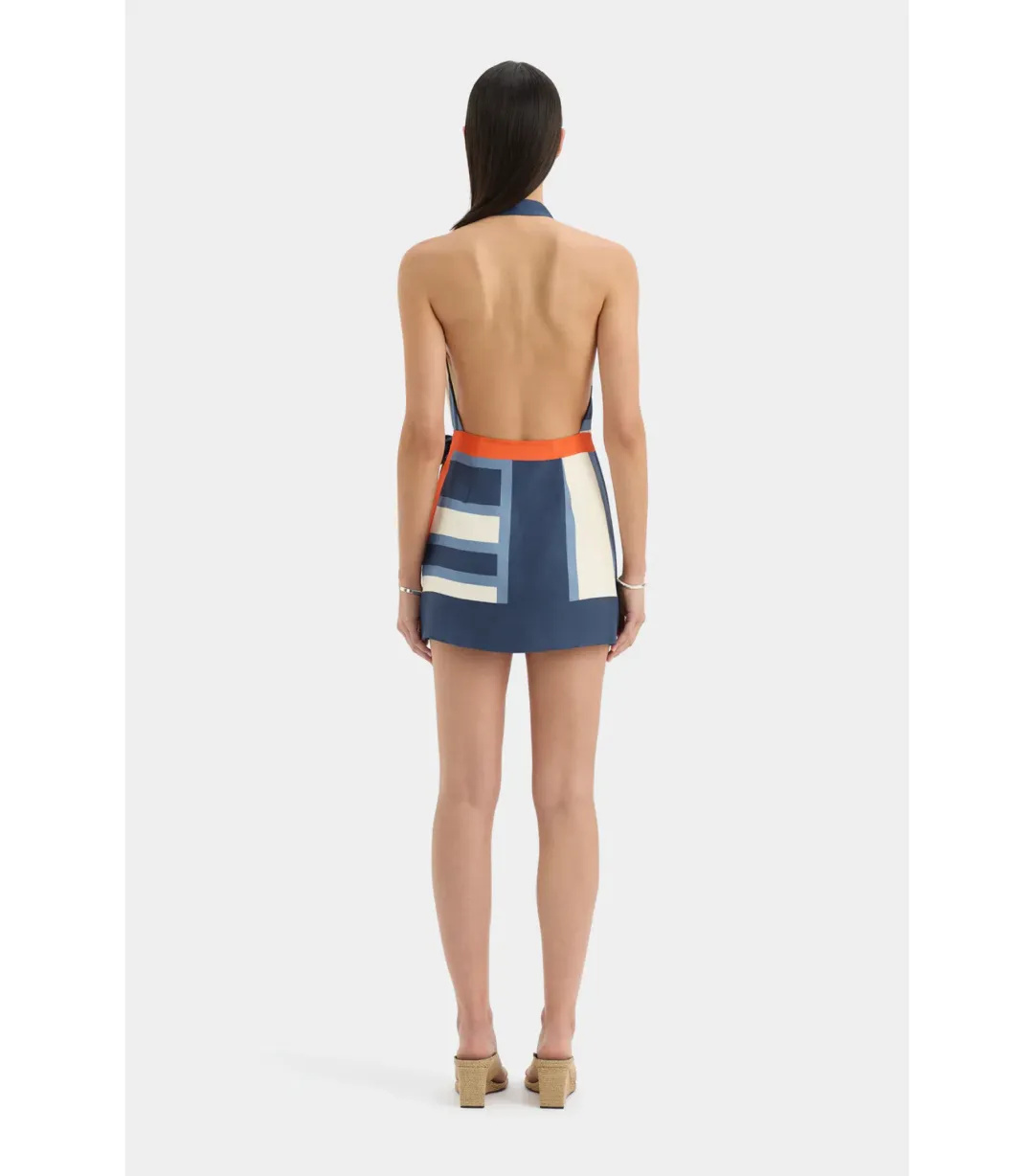 Sir The Label Dazed Wrap Halter Mini Dress Studio Print Size 0 / AU 6 for rent on The Volte - main image