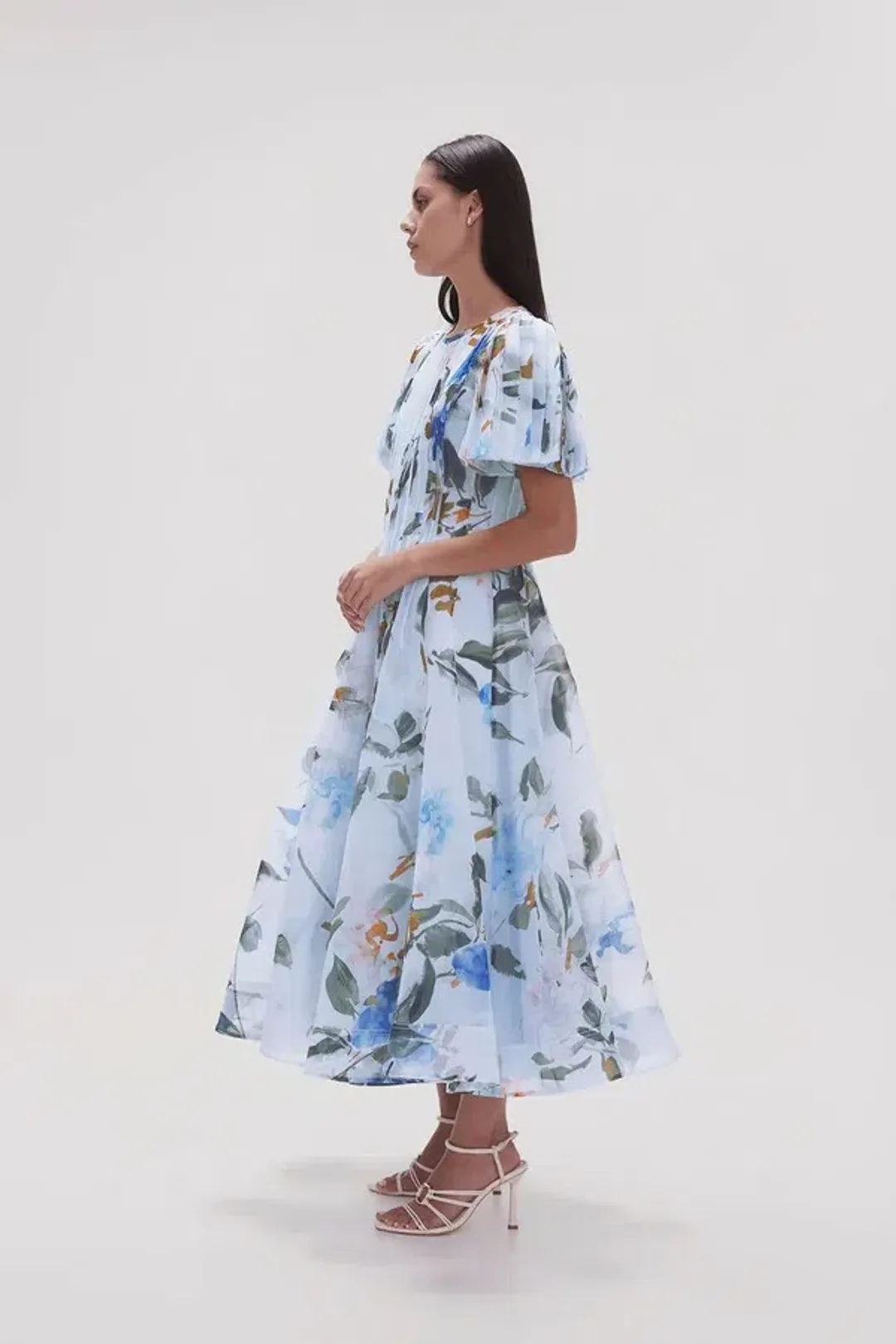 Aje Nova Pleated Midi Dress in Divine Orchid Size AU 14 for rent on The Volte - main image