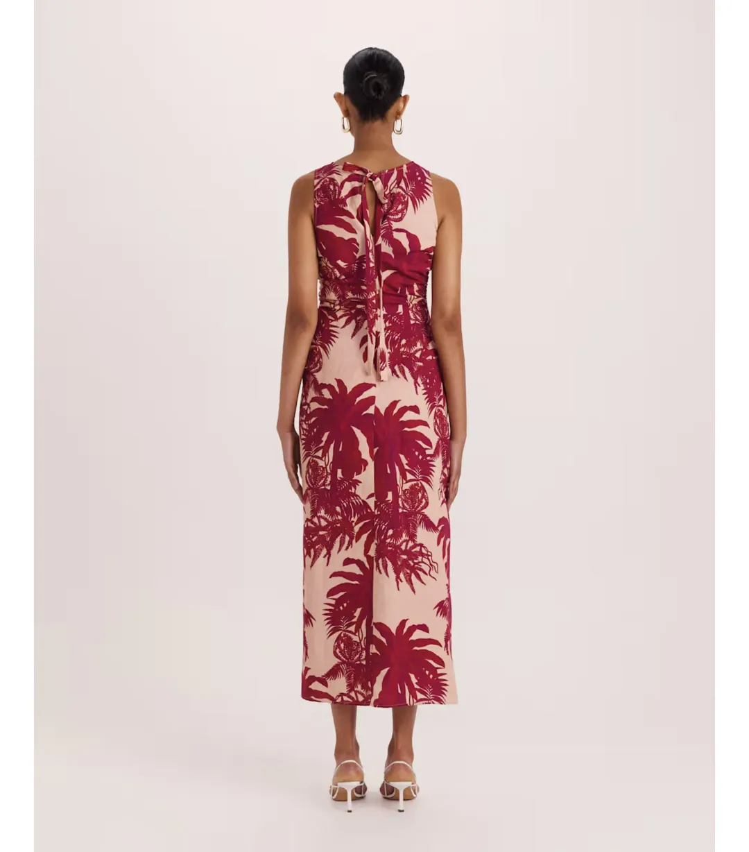 Saba Brielle Midi Dress Red Multi Size AU 12  for rent on The Volte - main image