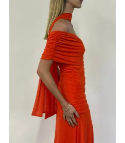 By Nicola Fiesta Off-Shoulder Maxi Dress in Fiesta Size AU 6 for rent on The Volte - image 2