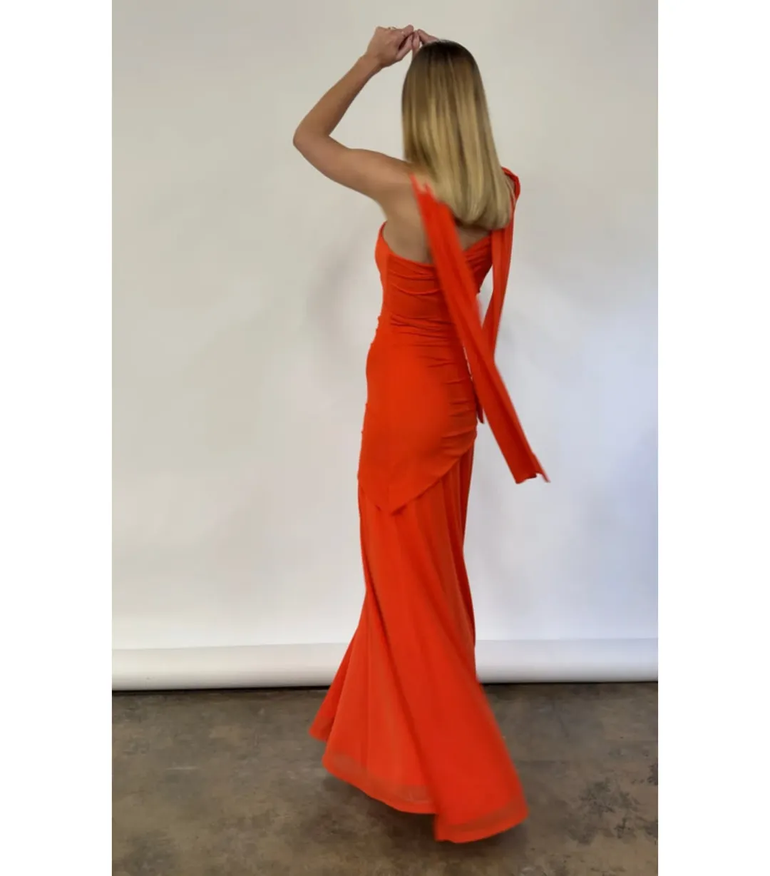 By Nicola Fiesta Off-Shoulder Maxi Dress in Fiesta Size AU 6 for rent on The Volte - main image