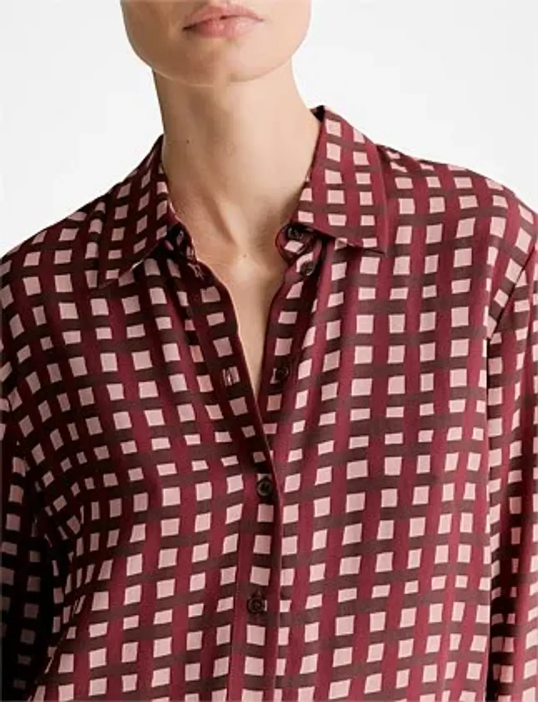 Trenery Mini Twill Painted Gingham Shirt Size 10  for rent on The Volte - main image