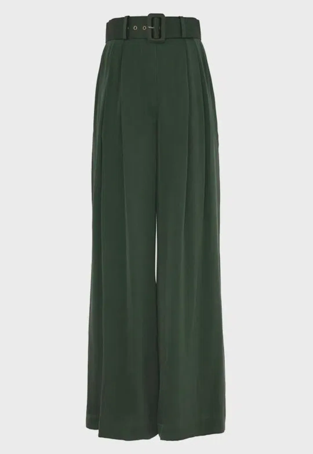 Zimmermann Espionage Silk Tuck Pants Forest Green Size 0 / AU 8 for rent on The Volte - main image