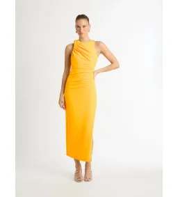 Sheike Portland Midi Dress Yellow Size 18  for rent on The Volte - image 1