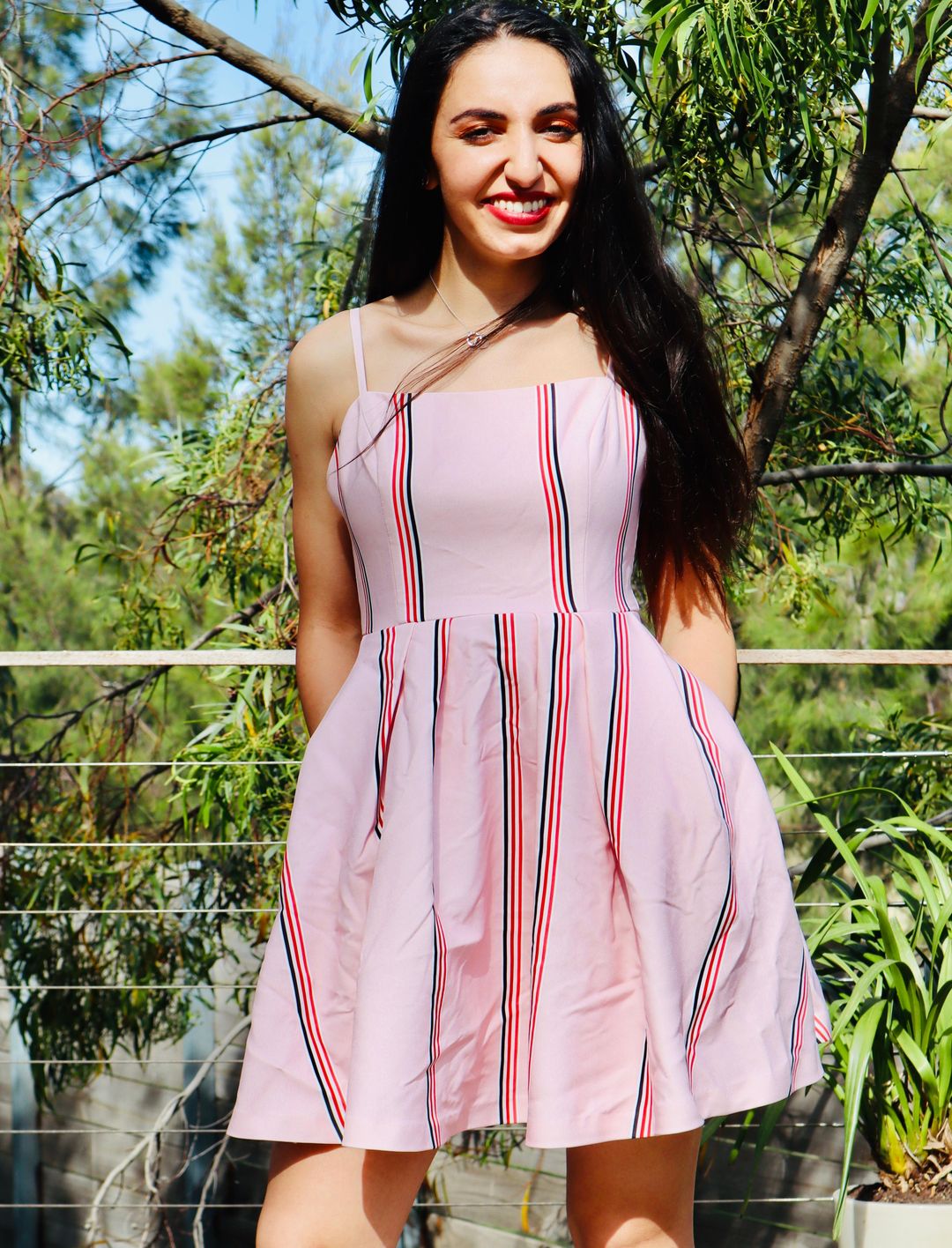 Mossman Baby Doll Mini Dress Pink Size 8 for rent on The Volte - main image