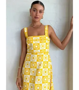 By Nicola Goldie Maxi Dress in Sol Yellow Size AU 10 for rent on The Volte - image 2