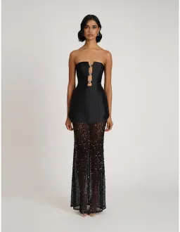 Eliya the Label Nerissa Maxi Dress Black Size AU 14 for rent on The Volte - image 1