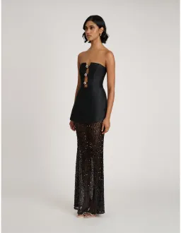 Eliya the Label Nerissa Maxi Dress Black Size AU 14 for rent on The Volte - image 2