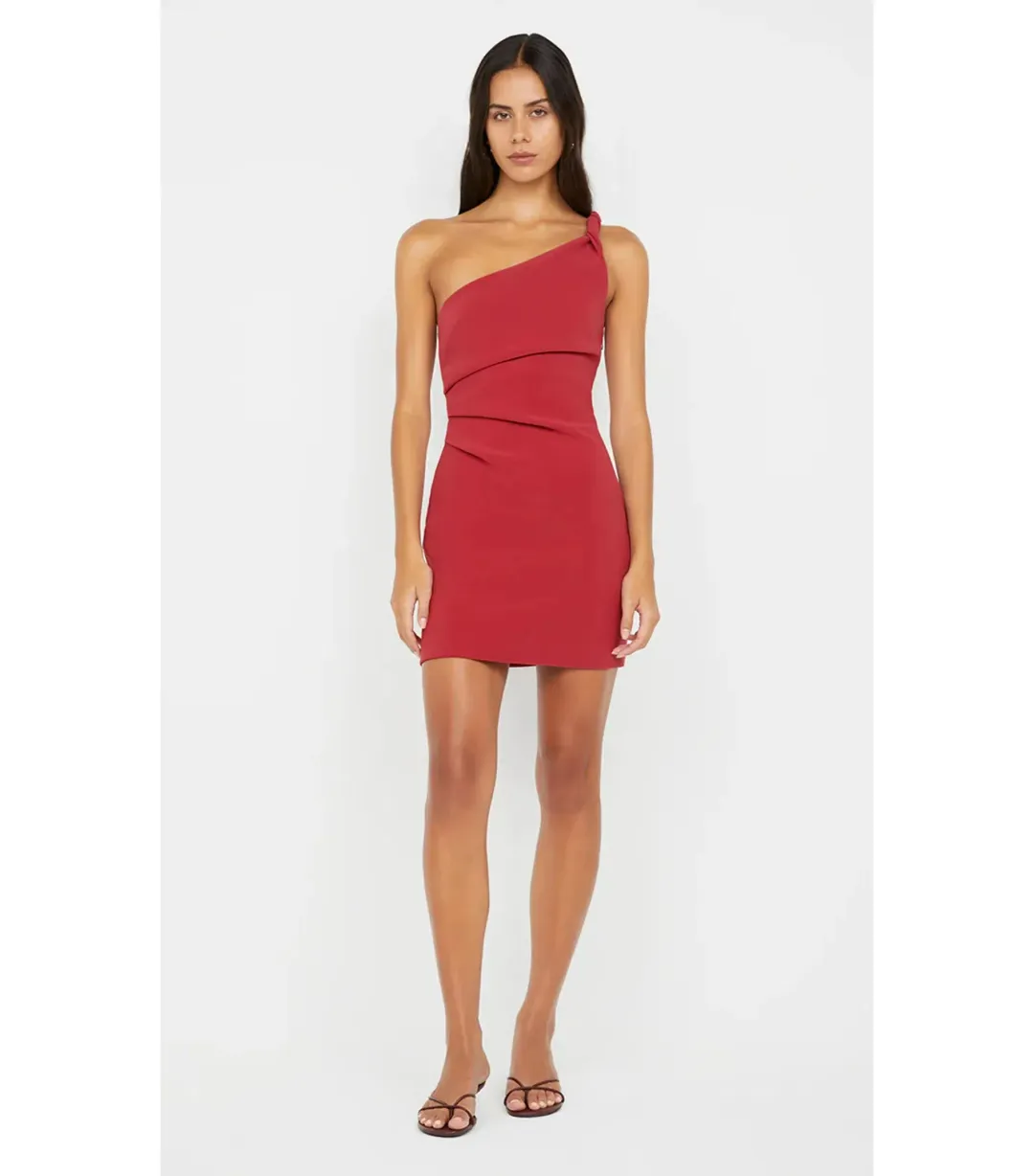 Bec & Bridge Ariven Asym Mini Dress Red Size AU 14 for rent on The Volte - main image