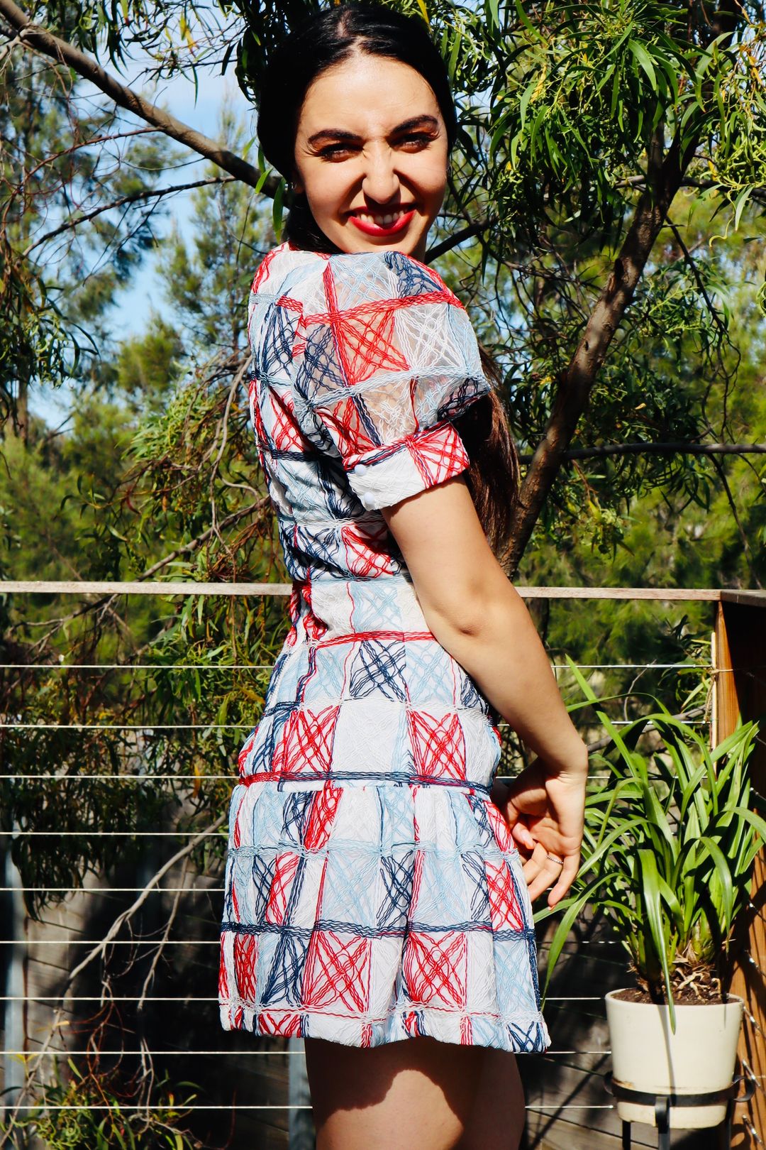 Mossman The Equal Angles Mini Dress Multi Size 6 for rent on The Volte - main image